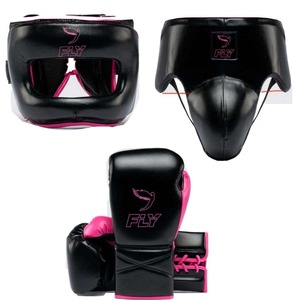 Conjunto de Boxeo de Alta Calidad para Sparring, Protector de Cabeza y Ingle, Color Personalizado con Logotipo, Cuero Genuino, para Entrenamiento de Muay Thai - Product Image 1