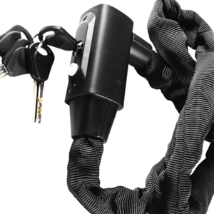 Cable patentado de aleación de zinc de alta seguridad para candado de cadena de bicicleta pesada hecho en Taiwán con diseño de hoyuelo para cualquier vehículo de dos ruedas - Product Image 4