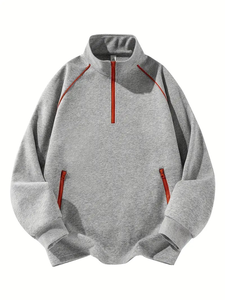 Custom Men's Casual Sports <b>Sweatshirt</b> Solid Design Regular Fit Crew Neck Long Sleeve Non-Stretch <b>Fleece</b> Fabric Winter 100% - Product Image 2