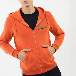 Vente en gros 100% coton Sweat à capuche zippé pour hommes Design personnalisé Streetwear avec fermeture éclair complète pour une tenue décontractée en hiver - Product Image 1