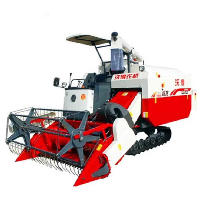 Agricultural Machinery Diesel Changchai Engine 130hp 4lz-6 Self-Propelled Full Feed Combine Harvester Cheap price