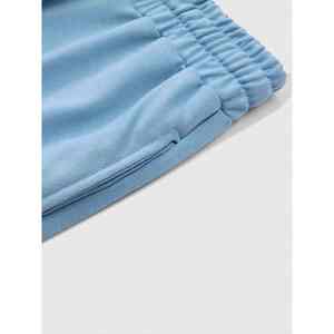 Conjunto de chándal Jogger con capucha de algodón pesado Estilo Streetwear Traje de dos piezas de gran tamaño para hombres y mujeres Ropa informal - Product Image 3