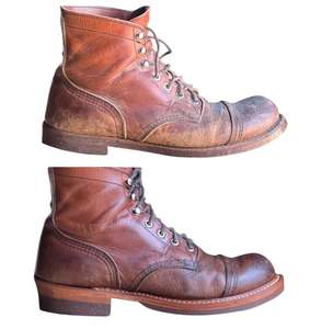 This is a pair of Red Wing 1907 Classic Moc Toe boots in <b>Copper</b> Rough & Tough leather - Product Image 6