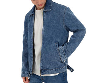 แจ็คเก็ตยีนส์ลำลองสำหรับผู้ชายรุ่นใหม่ล่าสุด สำหรับฤดูหนาว ผลิตจากผ้าฝ้ายออร์แกนิค ระบายอากาศได้ดี กันลม เป็นมิตรต่อสิ่งแวดล้อม ล้างด้วยกรด ราคาขายส่ง รับผลิตตามแบบ - Product Image 1