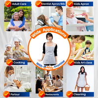 NIDY Tablier jetable hygiénique en PP non-tissé imperméable pour soins de beauté, soins personnels, alimentation de bébé, toilettage d'enfants, loisirs créatifs