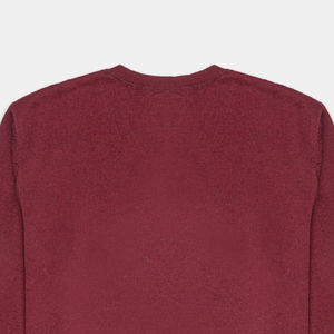Pull marron à manches longues et col en V 100% coton de haute qualité respirant anti-rides anti-rétrécissement pour le fabricant d'hiver - Product Image 5