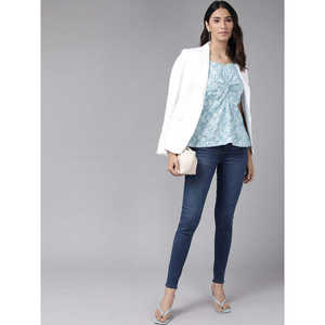 Camiseta sin Mangas de Rayón Azul para Mujer, Tallas S-XXL, Estilo Anudado, Informal, Transpirable, Tejido Elástico para Ropa de Verano - Product Image 4