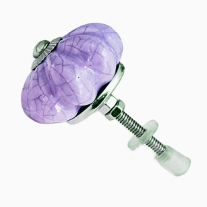 ลูกบิดเซรามิกลายแตงโมสีม่วงมือจับลิ้นชักอุตสาหกรรมแบบดึงสำหรับห้องครัวห้องนั่งเล่น - Product Image 2