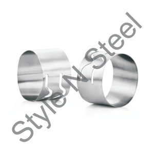 แหวนผ้าเช็ดปากสแตนเลสทรงกลมขนาด4ซม. สำหรับงานแต่งงานงานเลี้ยงอาหารค่ำ - Product Image 1