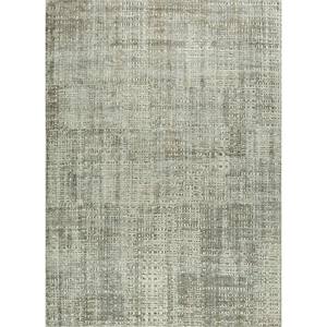 Uvenuti Abstract Pattern Beige & <b>Brown</b> Hand Knotted <b>Wool</b> & Bamboo Silk Rug for Home LRB-1501 - Product Image 1