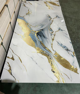 Panel De Pared De Mármol Para Interiores De PVC Con <span class=keywords><strong>Pelicula</strong></span> UV, Impermeable, De China - Product Image 1