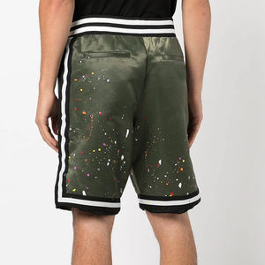 Short de basket-ball de rue haute 100% coton design personnalisé OEM pour hommes décontracté course à pied maille taille élastique respirant 5 pouces natation - Product Image 5