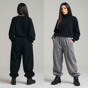 Ensemble de survêtement pour femme, jogging de rue, survêtement ample d'hiver, sweat-shirts surdimensionnés pour femmes, pantalon de survêtement à jambes larges, deux pièces pour femmes - Product Image 1