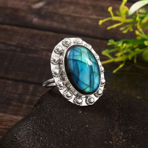 Handmade 925 Sterling Silver Bezel Setting Women's Engagement <b>Ring</b> - Product Image 3