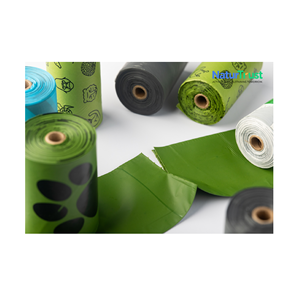 Amidon de maïs écologique personnalisé PLA PBAT Sacs compostables biodégradables pour crottes de chien avec une capacité de 3 à 5 litres pour les propriétaires d'animaux de compagnie - Product Image 1