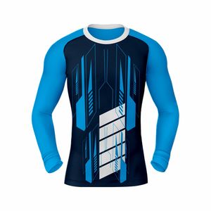 เสื้อแรชการ์ดแขนยาวคุณภาพสูง ปี 2026 ป้องกันรังสียูวี ระบายอากาศได้ดี ผลิตจากผ้าสแปนเด็กซ์/โพลีเอสเตอร์ ยั่งยืน พร้อมบริการพิมพ์ลายส่วนตัว - Product Image 1