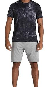 Shorts de survêtement streetwear personnalisés à entrejambe tombant, en coton peigné uni, ourlet brut, longueur genou, anti-plis, pour homme, style urbain, été - Product Image 6