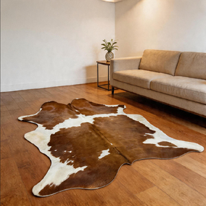 Tapis en cuir de vache brun et blanc du Brésil - Qualité haut de gamme - Produit naturel - L'emplacement des tapis en cuir de vache de la plus haute qualité - Product Image 4