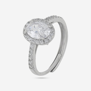 92.5 Silver Romantic Finger <b>Ring</b> with Oval Cut Garnet Rhodium Plated 191216 Engagement Fine Jewelry Platinum Main Stone Set - Product Image 5