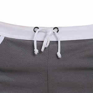 Pantalones cortos deportivos de verano XS personalizados para hombre, pantalones cortos de gimnasia 100% algodón estilo compresión patrón de malla, estampado de entrenamiento de poliéster en blanco personalizado - Product Image 3