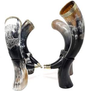 Soporte para Cuerno Vikingo de Alta Calidad, Ecológico y Natural, Pulido, Estilo Antiguo, Precio de Mercado Confiable, Decoración Navideña para el Hogar - Product Image 3