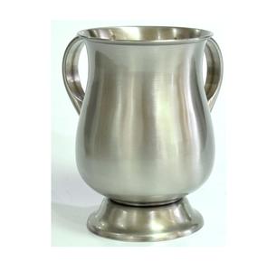 Tasse de lavage en acier inoxydable au design classique, brillante, polie, martelée, couleur argent, à prix abordable - Product Image 1