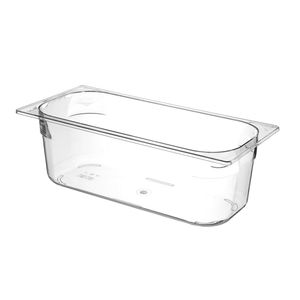 HENDI 5L Transparent Polycarbonate Ice Cream Tub 360x165x(H)120mm Food <b>Storage</b> & <b>Container</b> - Product Image 1