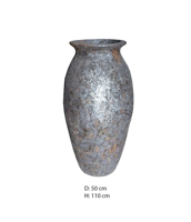 Vas Lantai Keramik Buatan Tangan Biru Abu-abu Ungu Berlapis Glasir Kontemporer Modern Pot Bunga Dekorasi Dalam Ruangan Kapasitas 500ml Binh Duong