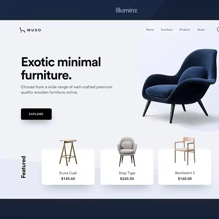 Desarrollo de sitios web de comercio electrónico para el diseño de muebles en línea Versión empresarial personalizada de India