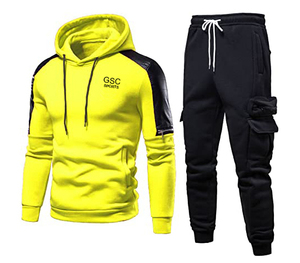 Costumes de jogging pour hommes coupe ample survêtements d'entraînement avec pull à capuche et pantalon de jogging dernières créations costumes de jogging en gros - Product Image 3