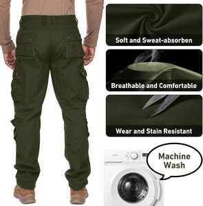 Pantalon cargo décontracté en toile pour homme, coupe droite, léger, délavage foncé, avec logo personnalisé imprimé, vente directe professionnelle, le plus vendu - Product Image 6