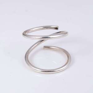 High Quality Minimalist Spiral Ring Dainty Brass Ring Women Silver Plated Geometric Jewelry Open Wire <b>Band</b> for Wholesale/OEM/ODM - Product Image 5