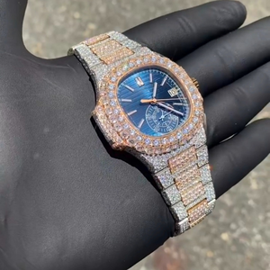 Montre unisexe de haute qualité Miyota automatique en acier inoxydable 20 mm, analogique, avec diamants Moissanite DEF Lab, style Hip Hop - Product Image 2