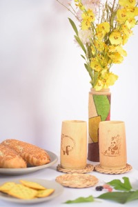 Posavasos de jacinto de agua para mesa de café, juego de 6 productos ecológicos hechos en Vietnam, decoración de mesa al por mayor - Product Image 3