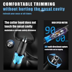 Tondeuse à cheveux pour hommes, ensemble de tondeuses, étanche, alimentation USB, rasoir électrique IPX7 avec écran LCD pour la coupe de cheveux, le toilettage et la coupe des poils du nez - Product Image 4