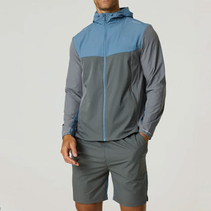 Ensemble de veste coupe-vent d'extérieur sublimée pour homme, ensemble de survêtement personnalisé en gros, ensemble de shorts 2 pièces, survêtement coupe-vent pour homme en nylon vierge - Product Image 1