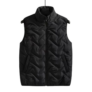 Men's Outdoor Warm Vest Casual Lightweight Quilted Sleeveless Jacket Stand Collar <b>Padded</b> Skinny Coat Vest - Product Image 1