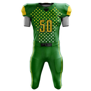 Conjuntos de uniformes de fútbol americano de alta calidad y bajo precio 100% poliéster transpirable verano manga corta - Product Image 2