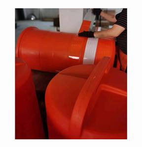 Tambour de circulation de baril de route empilable rempli d'eau de PE en plastique orange empilable de Offre Spéciale 1.1M - Product Image 2