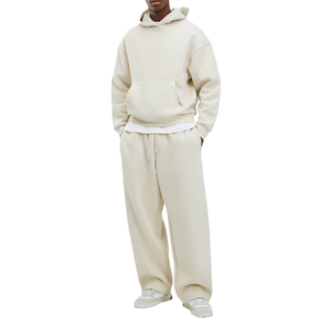 Conjunto Deportivo Unisex de Estilo Urbano para Hombre, Pantalones Deportivos, Sudadera con Capucha Extra Grande, Ecológico, Transpirable, Lavado Ácido, Color Sólido, Personalizado - Product Image 2