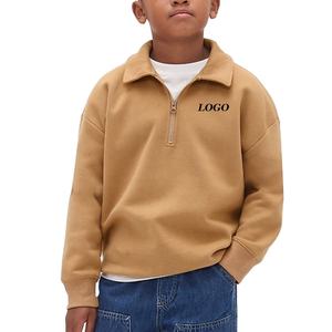 Sudadera para Niños a Precio Económico para Pedidos al por Mayor, Diseño de Alta Calidad con Mangas Completas, Diseño Informal con Cuello Camisero - Product Image 1