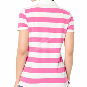 เสื้อยืดลายทางสำหรับผู้หญิงทำจากผ้าฝ้าย100% คุณภาพสูงผ้าถักแห้งเร็วและระบายอากาศได้ดีกำหนดเอง - Product Image 6