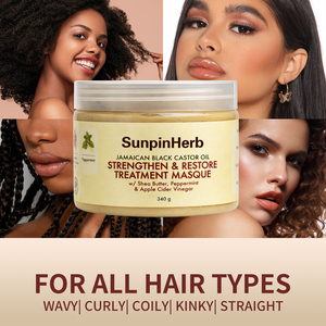 Tratamiento Capilar Hidratante con Aceite de Ricino Negro Jamaicano y Manteca de Karité para Cabello Seco, Quebradizo, Rizado y Natural - Product Image 4