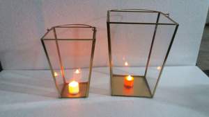 โคมไฟโลหะทรงเรขาคณิตสำหรับตกแต่งสวนในร่มและกลางแจ้ง - Product Image 4