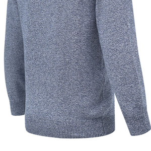 100% haute qualité coton marine pointillé col rond hommes pull respirant Anti-rides ajustement pour l'hiver personnalisable Logo avant - Product Image 6