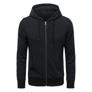 OEM logo personnalisé broderie design imprimé hommes tricoté à capuche pull à fermeture éclair décontracté couleur unie veste à capuche - Product Image 3