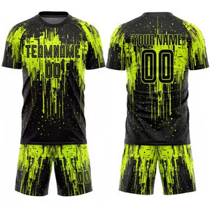 ชุดเสื้อฟุตบอลและกางเกงขาสั้นแบบยูนิเซ็กซ์ พิมพ์ลายด้วยความร้อน ผ้าโพลีเอสเตอร์ 100% ระบายอากาศ แห้งเร็ว น้ำหนักเบา คอวี สำหรับทีมแบบกำหนดเอง - Product Image 5