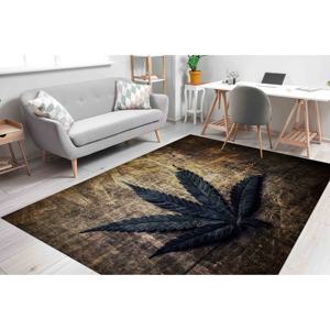 Tapis imprimé feuille de cannabis vintage grunge pour la décoration de bureau, tapis fin non tissé - Product Image 5