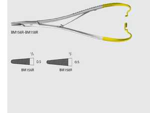 Durogrip TC MATHIEU Base d'aiguille sécurisée Plaqué or Source d'alimentation manuelle Porte-aiguille pour chirurgie générale Instruments chirurgicaux clés - Product Image 2