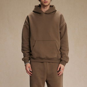 เสื้อมีฮู้ดแขนยาวผ้าฟลีซนุ่มปักลายให้ความอบอุ่นระบายอากาศได้ดีขนาด460ก. ดีไซน์โอเวอร์ไซส์เข้ารูปทันสมัยสไตล์คนเมือง - Product Image 1